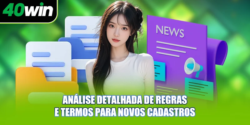 Análise detalhada de regras e termos para novos cadastros