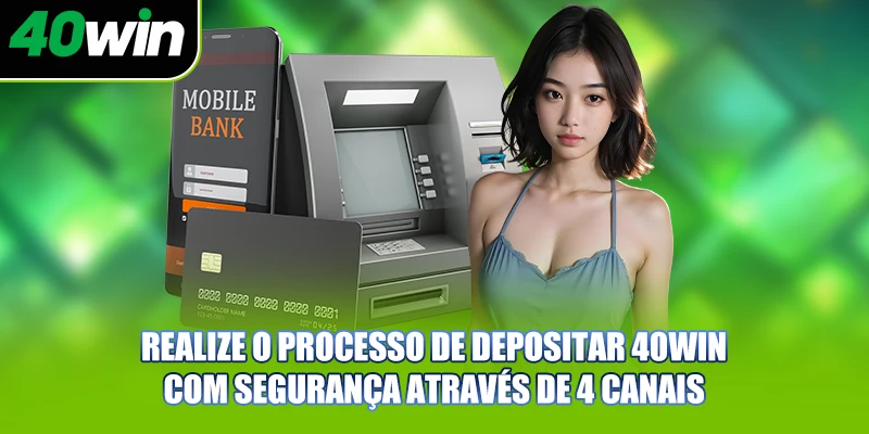 Realize o processo de depositar 40WIN com segurança através de 4 canais